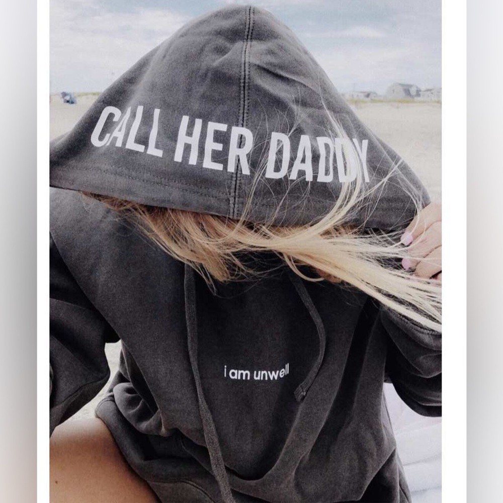 Original Call Her Daddy Gray Hoodie Size L